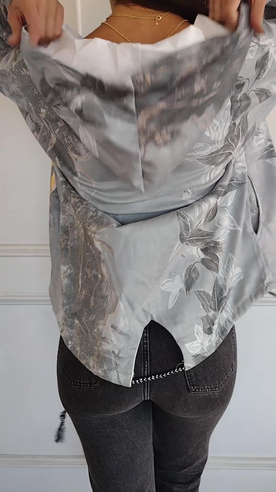Glossy Printed Jacket