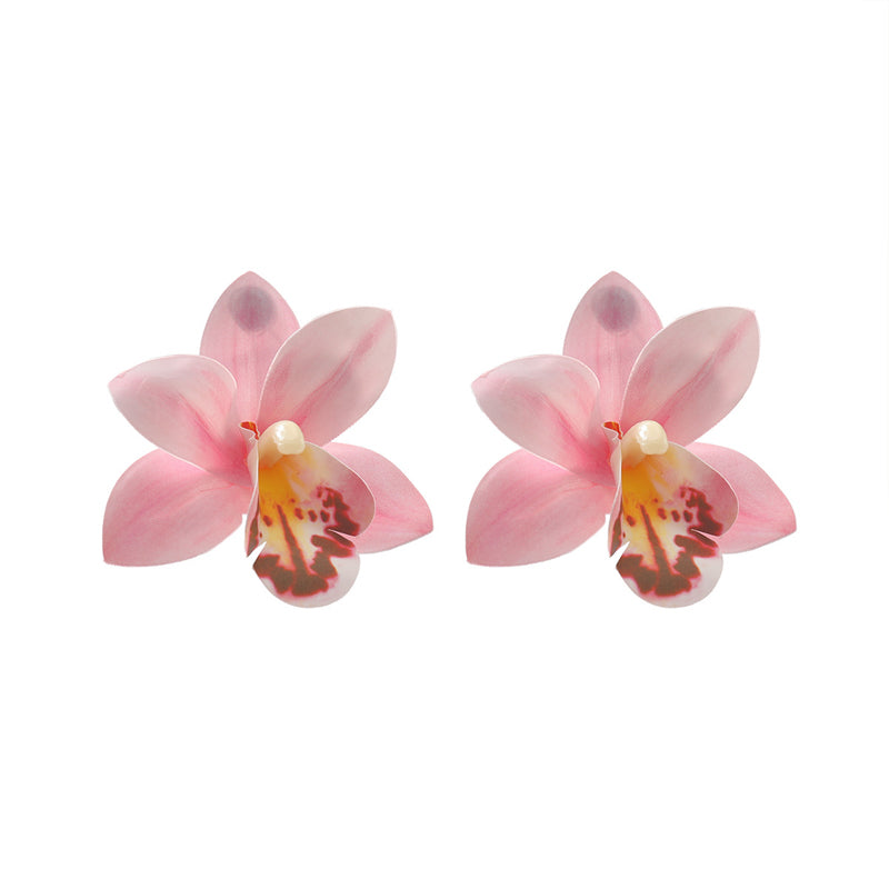Holiday Phalaenopsis Multi-layer Earrings