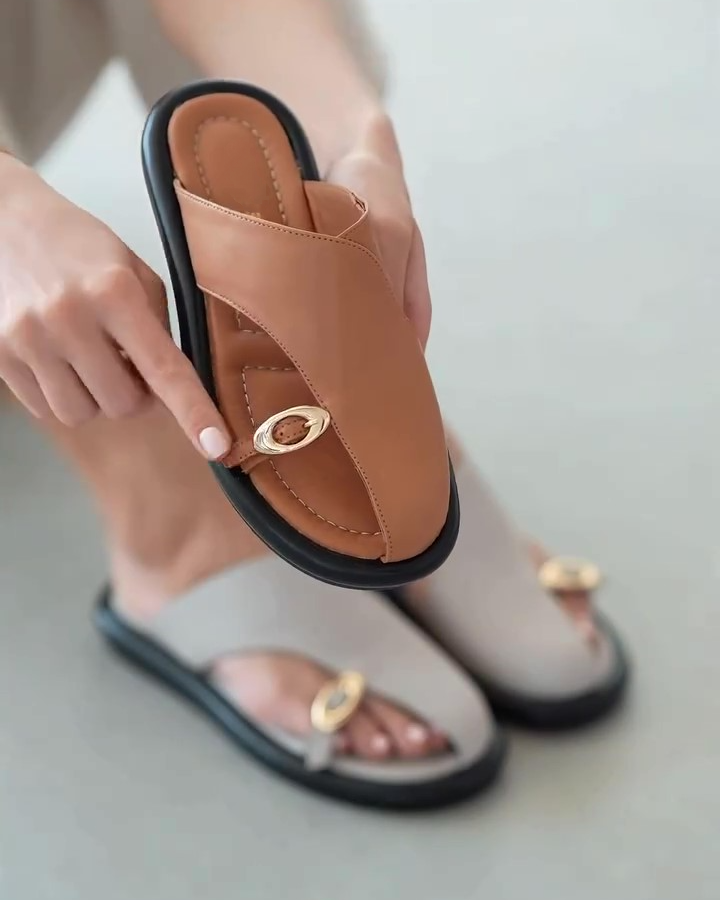 Square Toe Thong Sandals