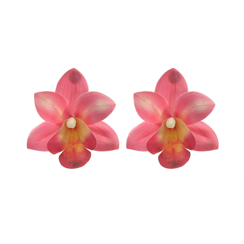Holiday Phalaenopsis Multi-layer Earrings