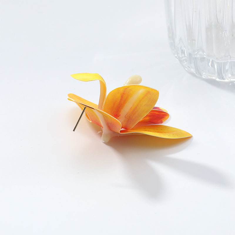 Holiday Phalaenopsis Multi-layer Earrings