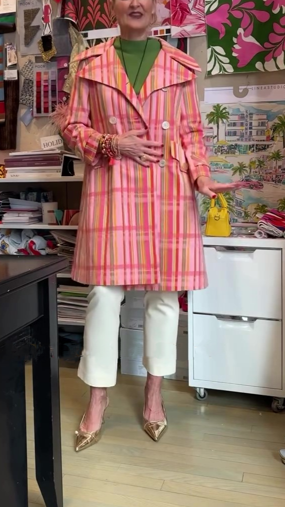 Chic Candy Ribbon Plaid Coat