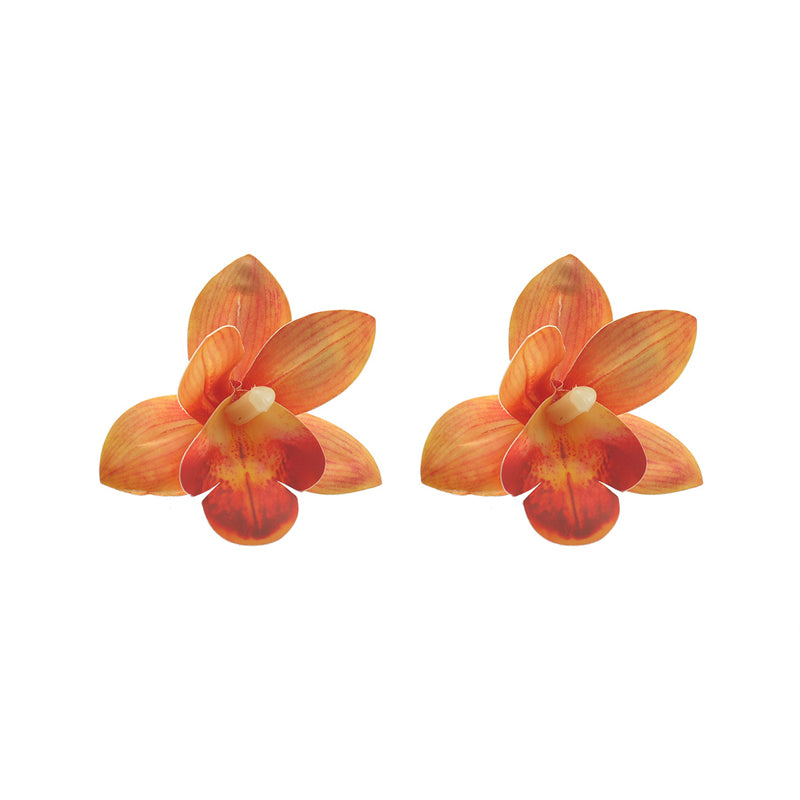 Holiday Phalaenopsis Multi-layer Earrings