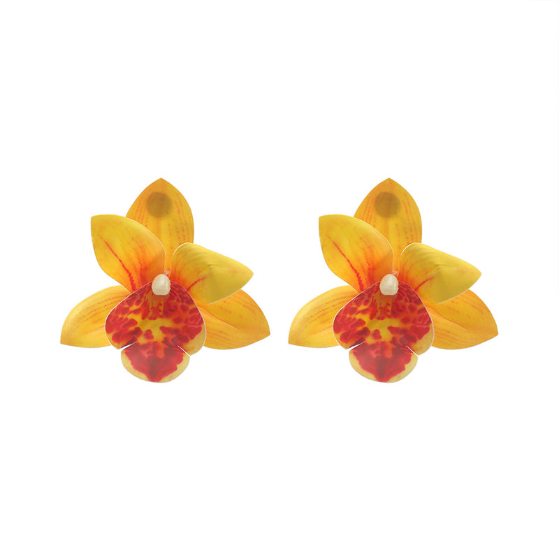 Holiday Phalaenopsis Multi-layer Earrings