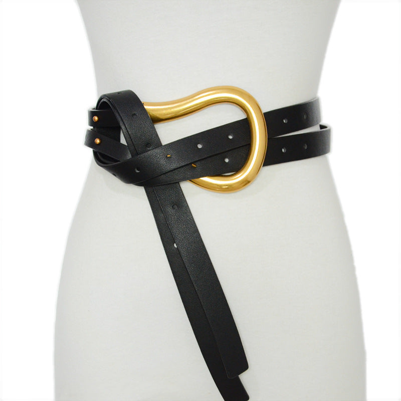 Chic Metal Horseshoe Buckle Belt