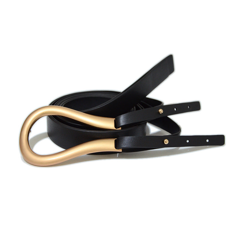 Chic Metal Horseshoe Buckle Belt