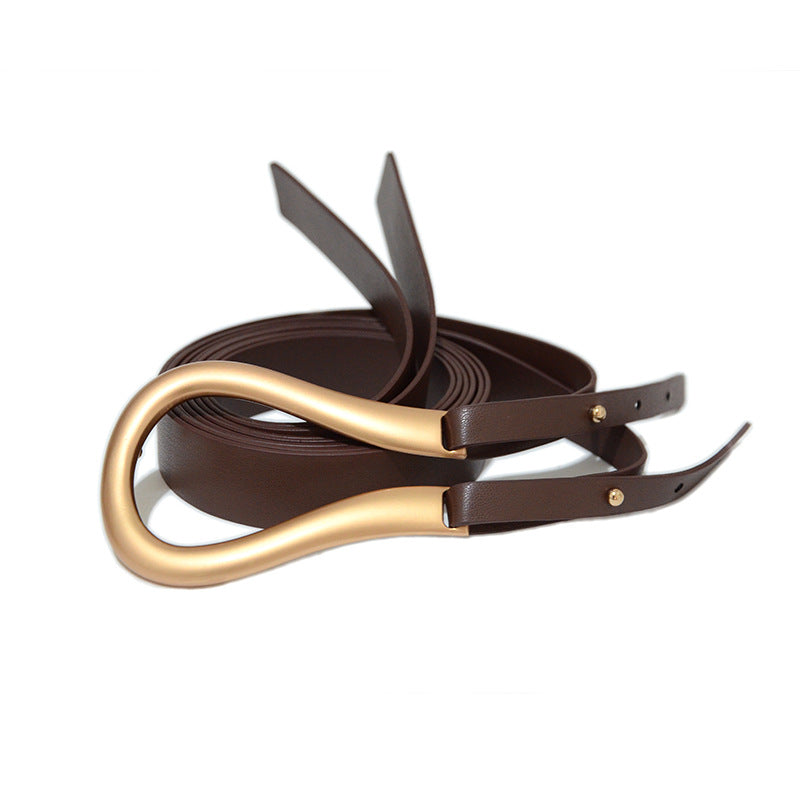 Chic Metal Horseshoe Buckle Belt