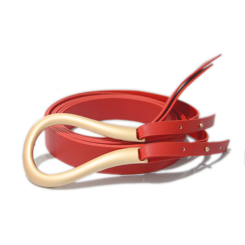Chic Metal Horseshoe Buckle Belt