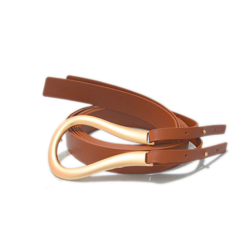 Chic Metal Horseshoe Buckle Belt