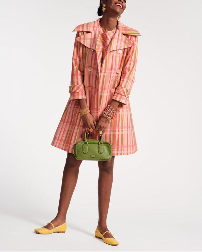 Chic Candy Ribbon Plaid Coat