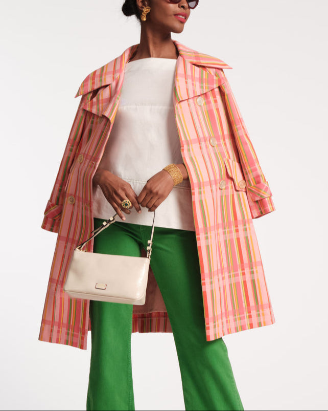 Chic Candy Ribbon Plaid Coat