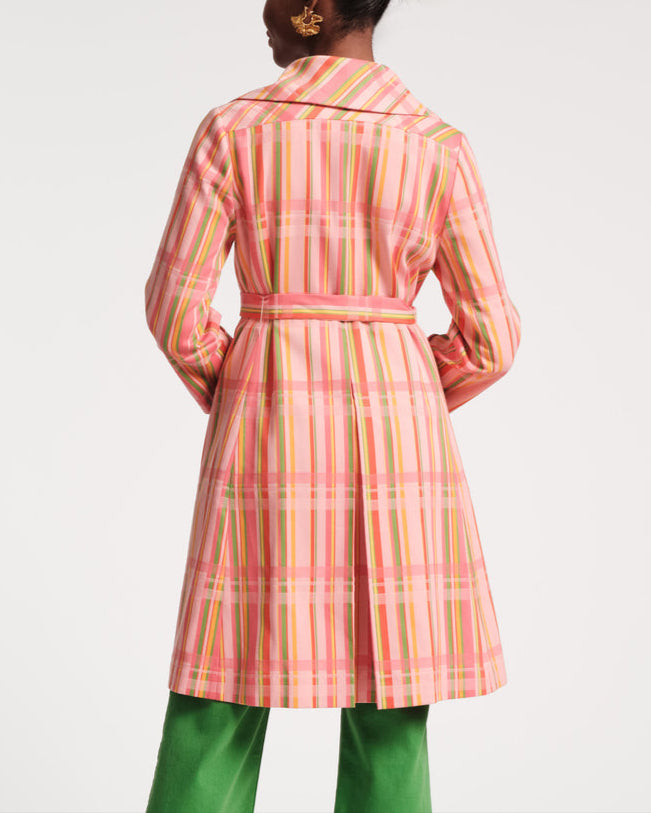 Chic Candy Ribbon Plaid Coat