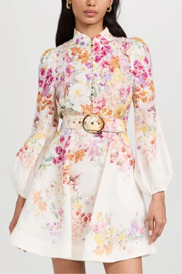 Natura Buttoned Mini Dress