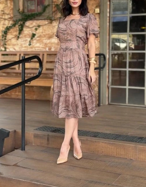 Lovely Crepe Georgette Midi Dress