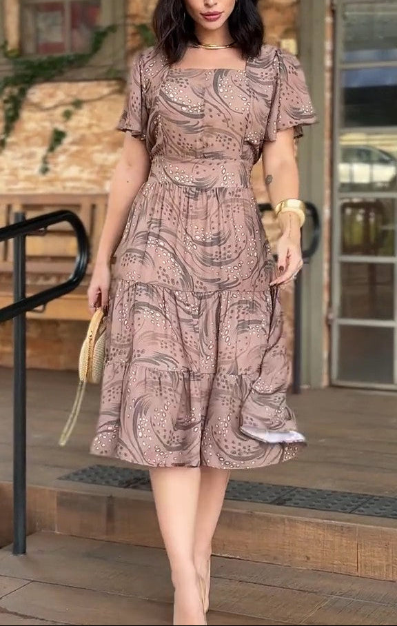 Lovely Crepe Georgette Midi Dress
