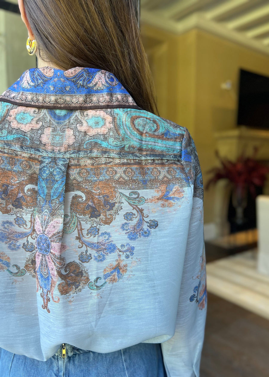 Emhroidered Printed Two-piece Set