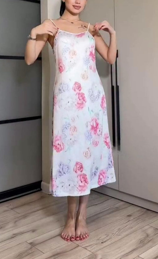 Chiffon Printed Dress 2-Piece Set