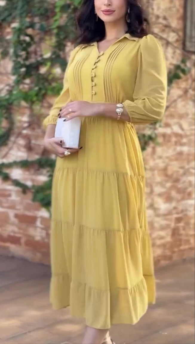 Textured Chiffon Midi Dress