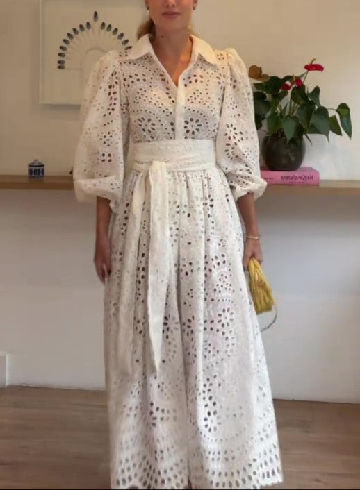 Lace Waist Maxi Dress