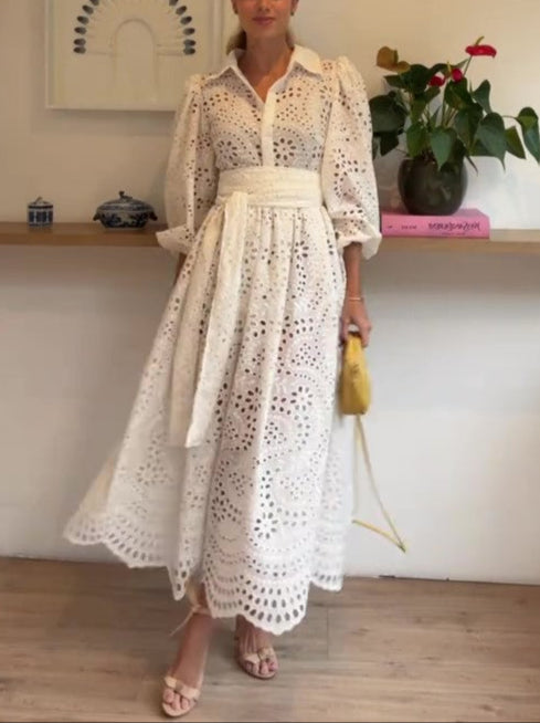 Lace Waist Maxi Dress