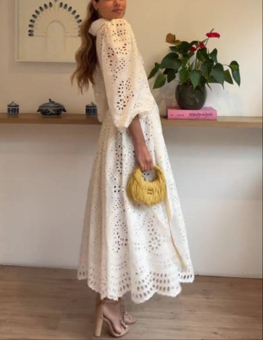 Lace Waist Maxi Dress