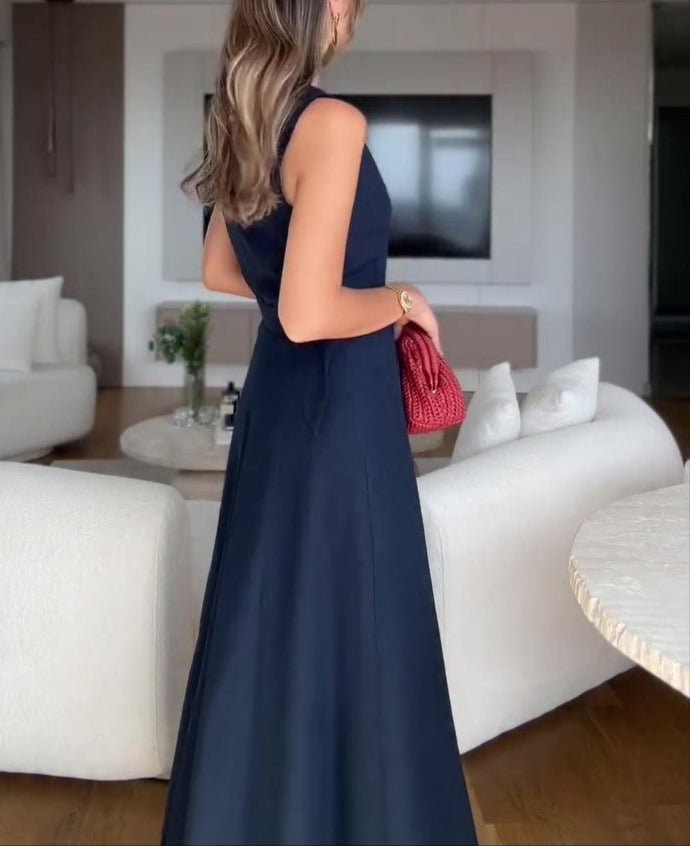 Temperament Waist Sleeveless Dress