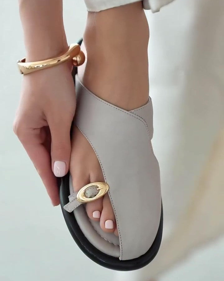 Square Toe Thong Sandals