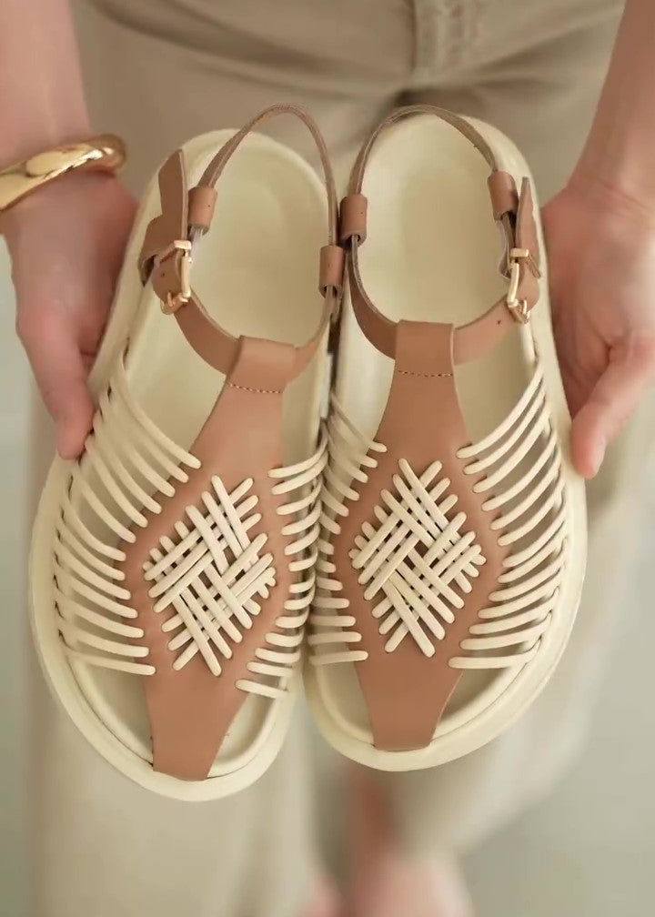 Comfortable Cross-strap Flat Beach Sandals