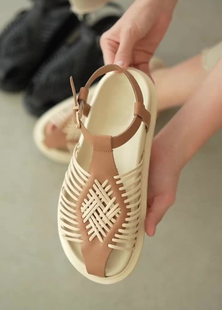 Comfortable Cross-strap Flat Beach Sandals