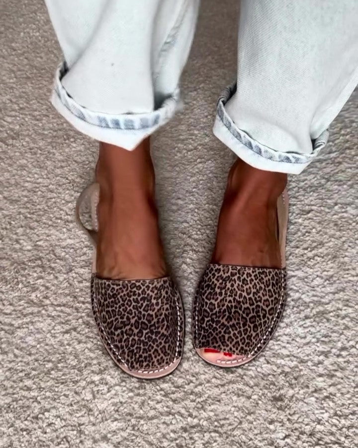 Leopard Print Open Toe Sandals