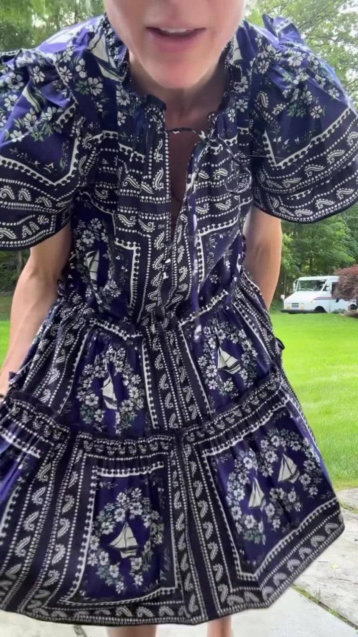 Ruffle Hem Tie Dress