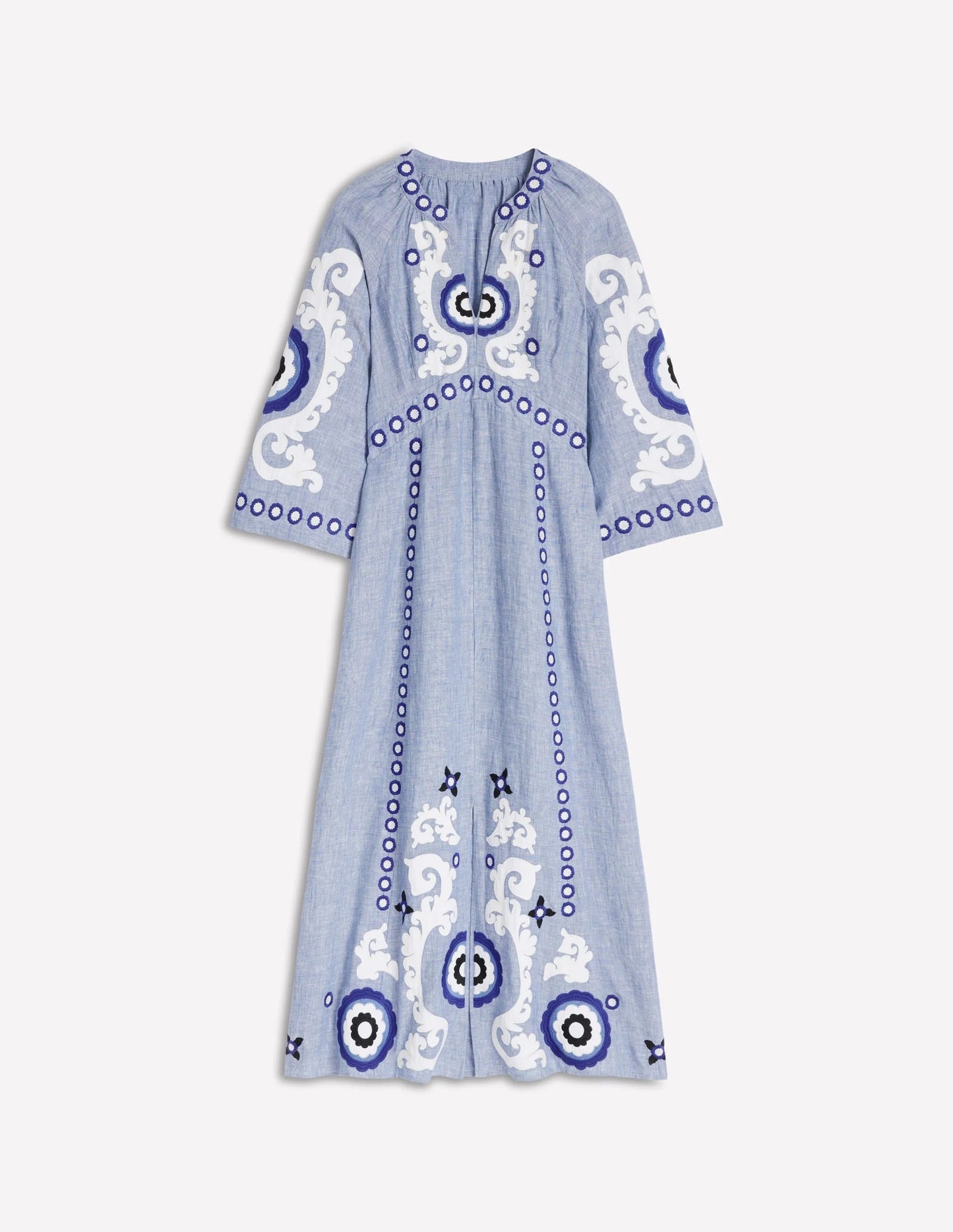 Linen Embroidered Dress