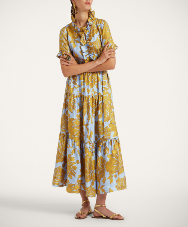 Gorgeous Floral Print V-Neck Maxi Dress