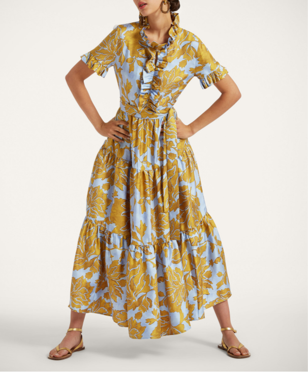Gorgeous Floral Print V-Neck Maxi Dress