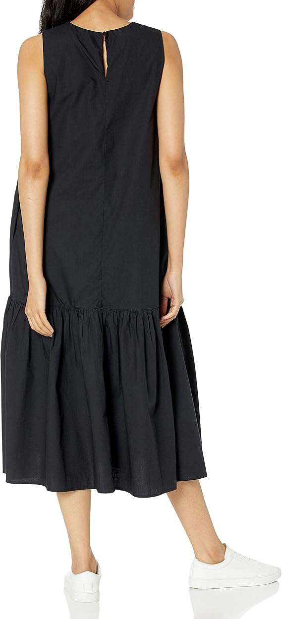 Loose Sleeveless Wide Hem Midi Dress
