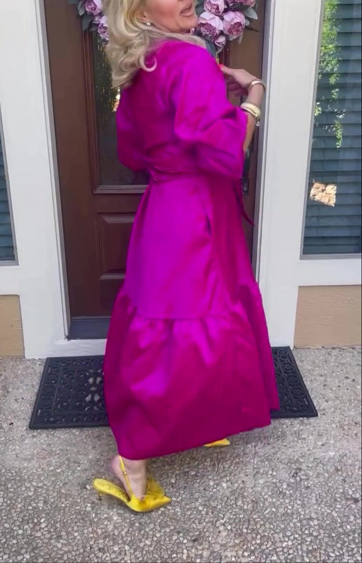 Ladies Elegant Tie Dress