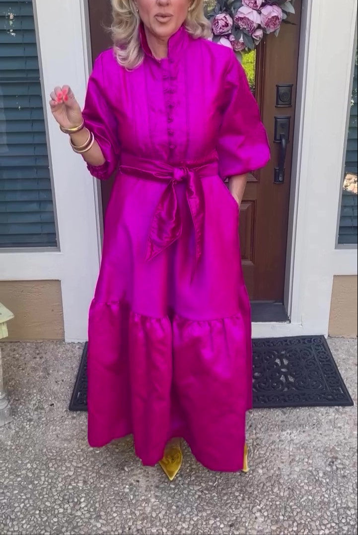 Ladies Elegant Tie Dress