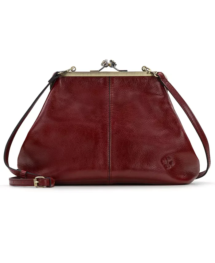 Closure Adorned Leather Bag