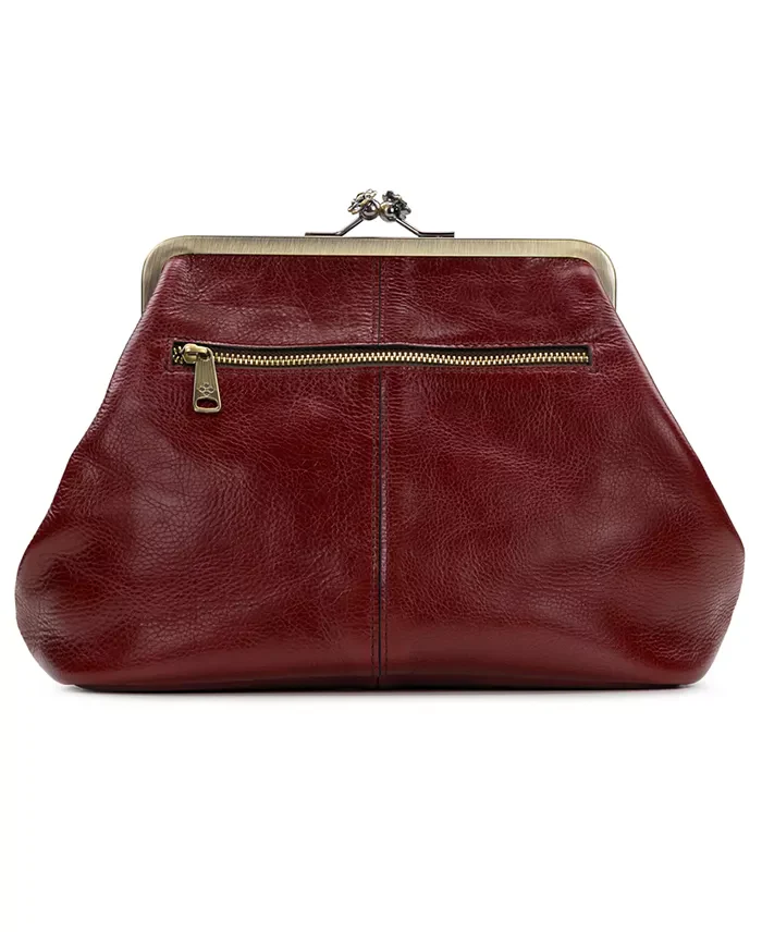 Closure Adorned Leather Bag