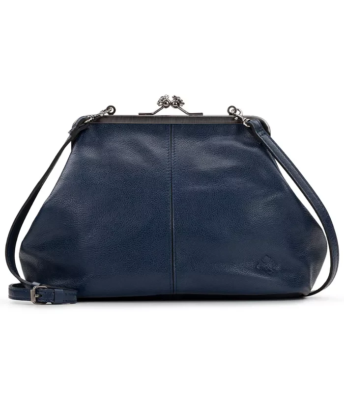 Closure Adorned Leather Bag