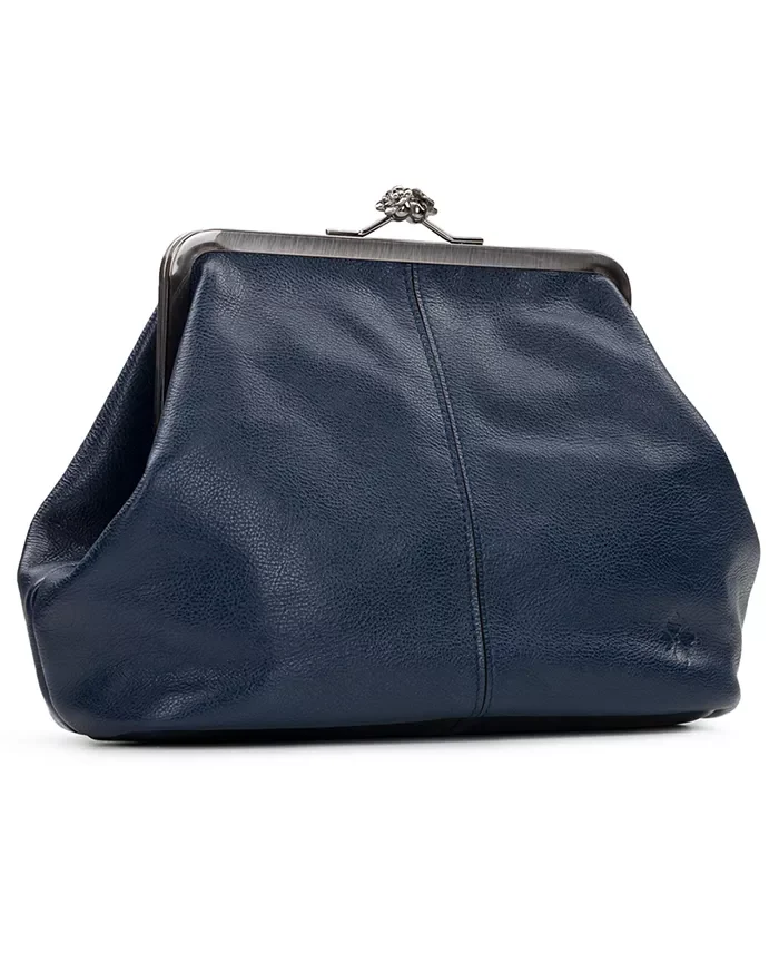Closure Adorned Leather Bag
