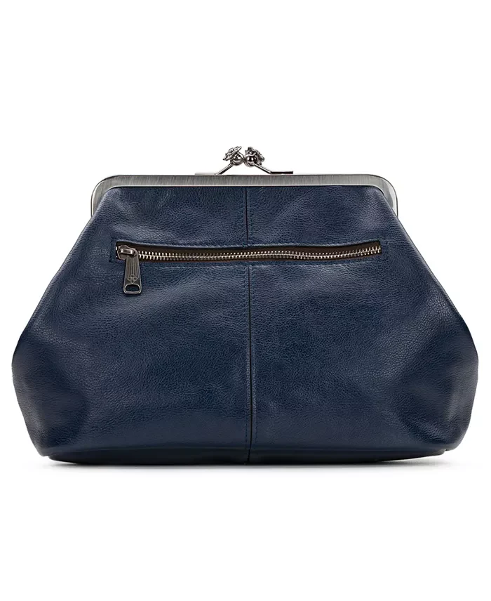 Closure Adorned Leather Bag
