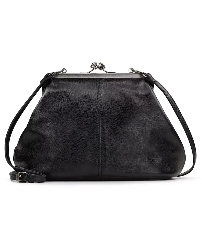 Closure Adorned Leather Bag
