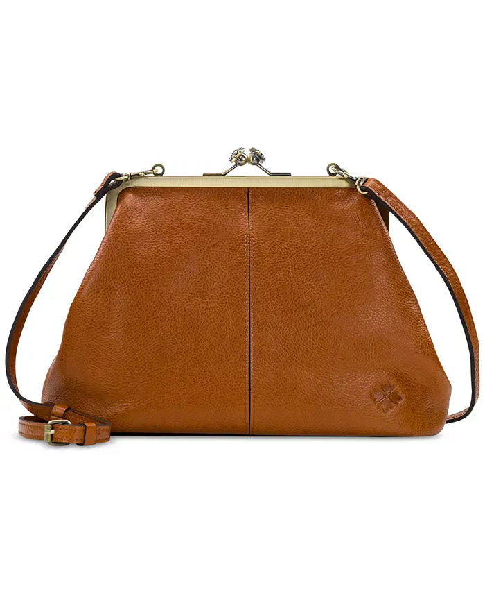 Closure Adorned Leather Bag