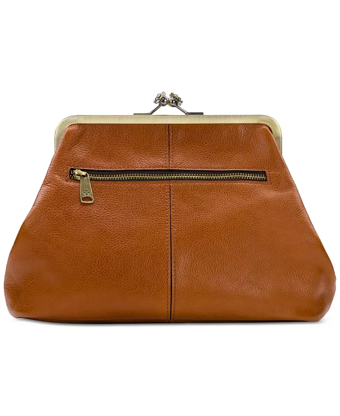 Closure Adorned Leather Bag