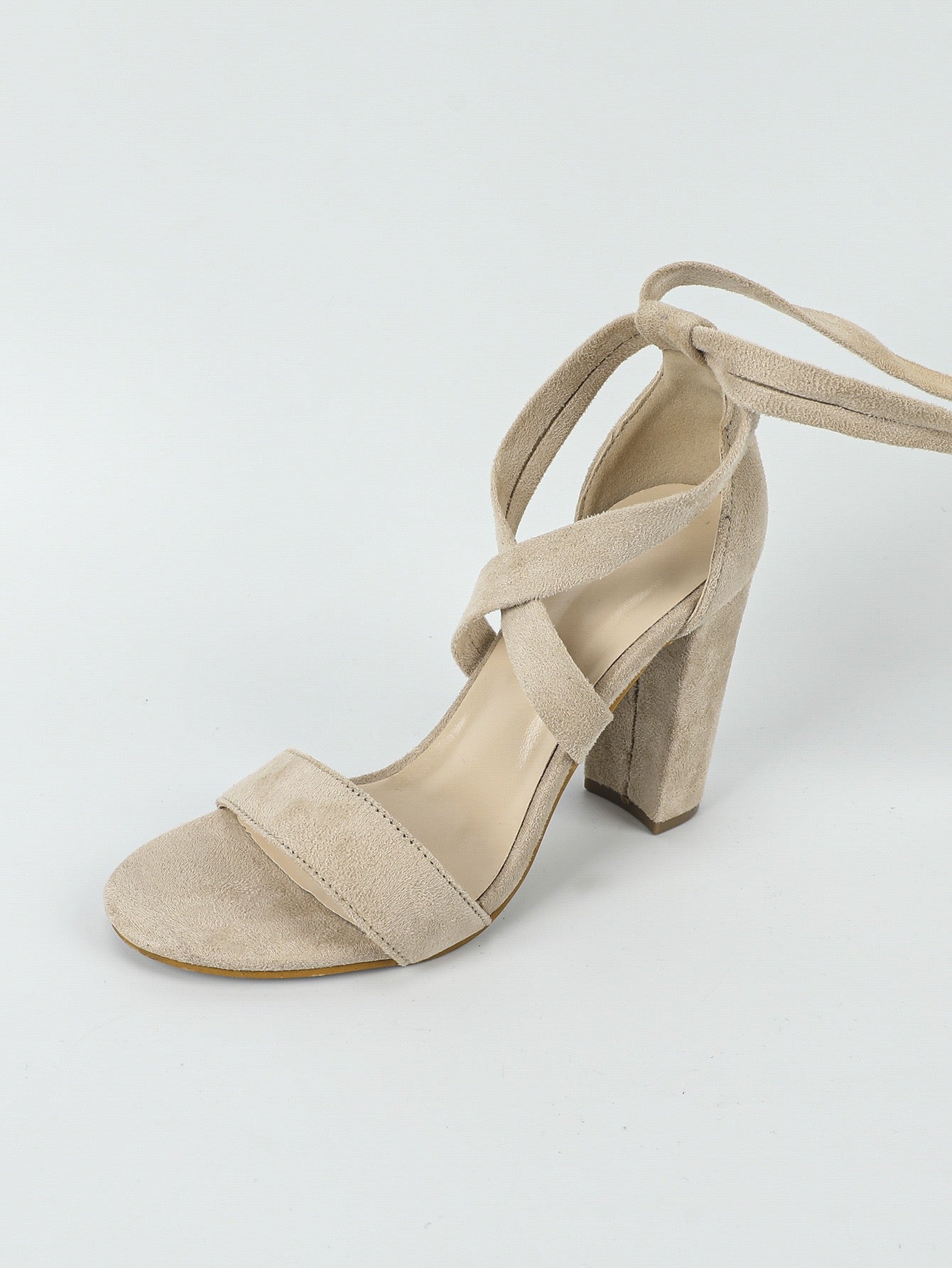 Cross-strap block-heeled sandals