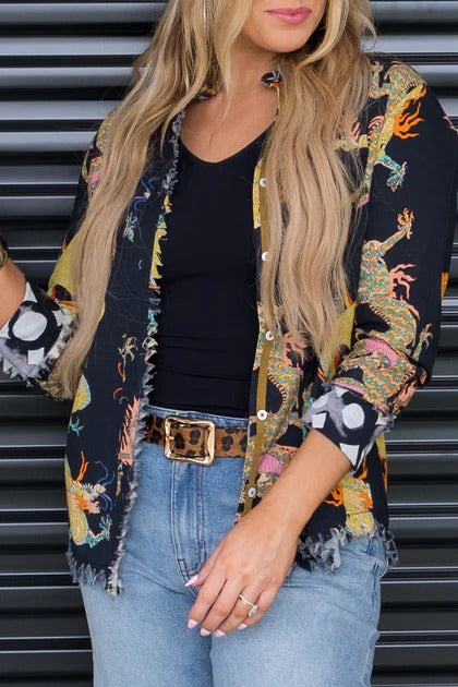 Mystic Dragon Print Shirt