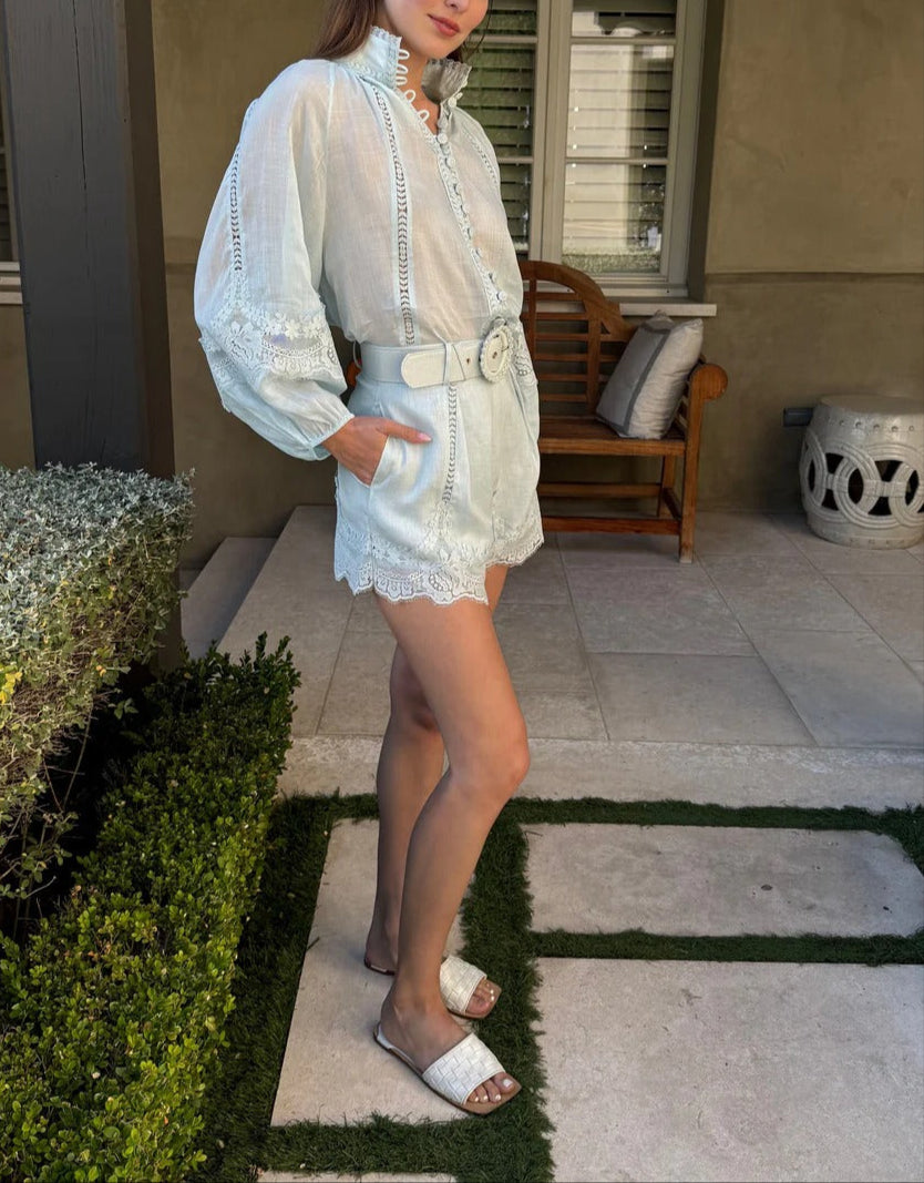 Elegant Ladies Hollow Summer Suit