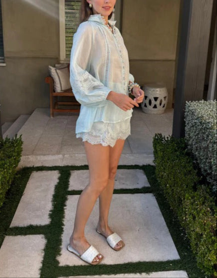 Elegant Ladies Hollow Summer Suit