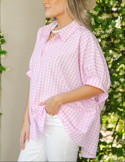 Grayson Gingham Cotton Shirt